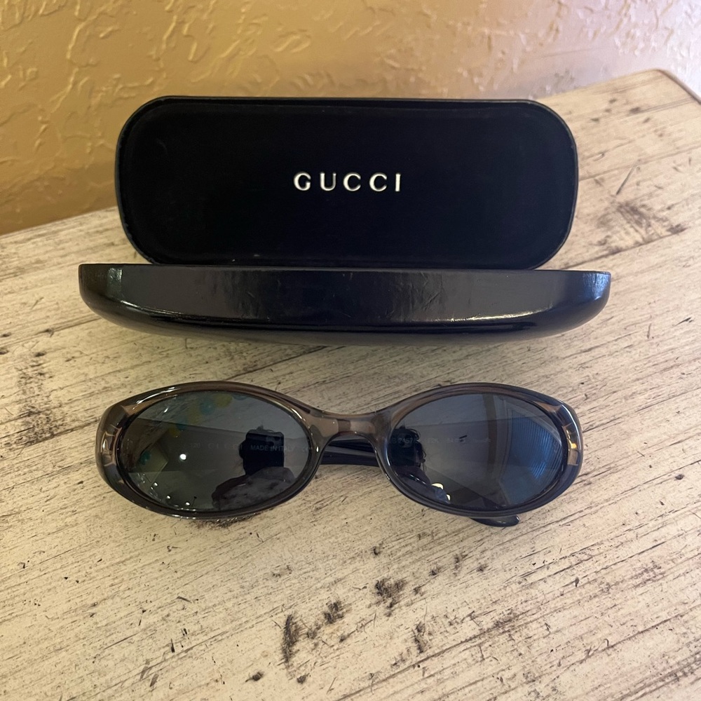 GUCCI Oval Frame Sunglasses 120 GG 2457 S E2K 54◽︎19 Like New!